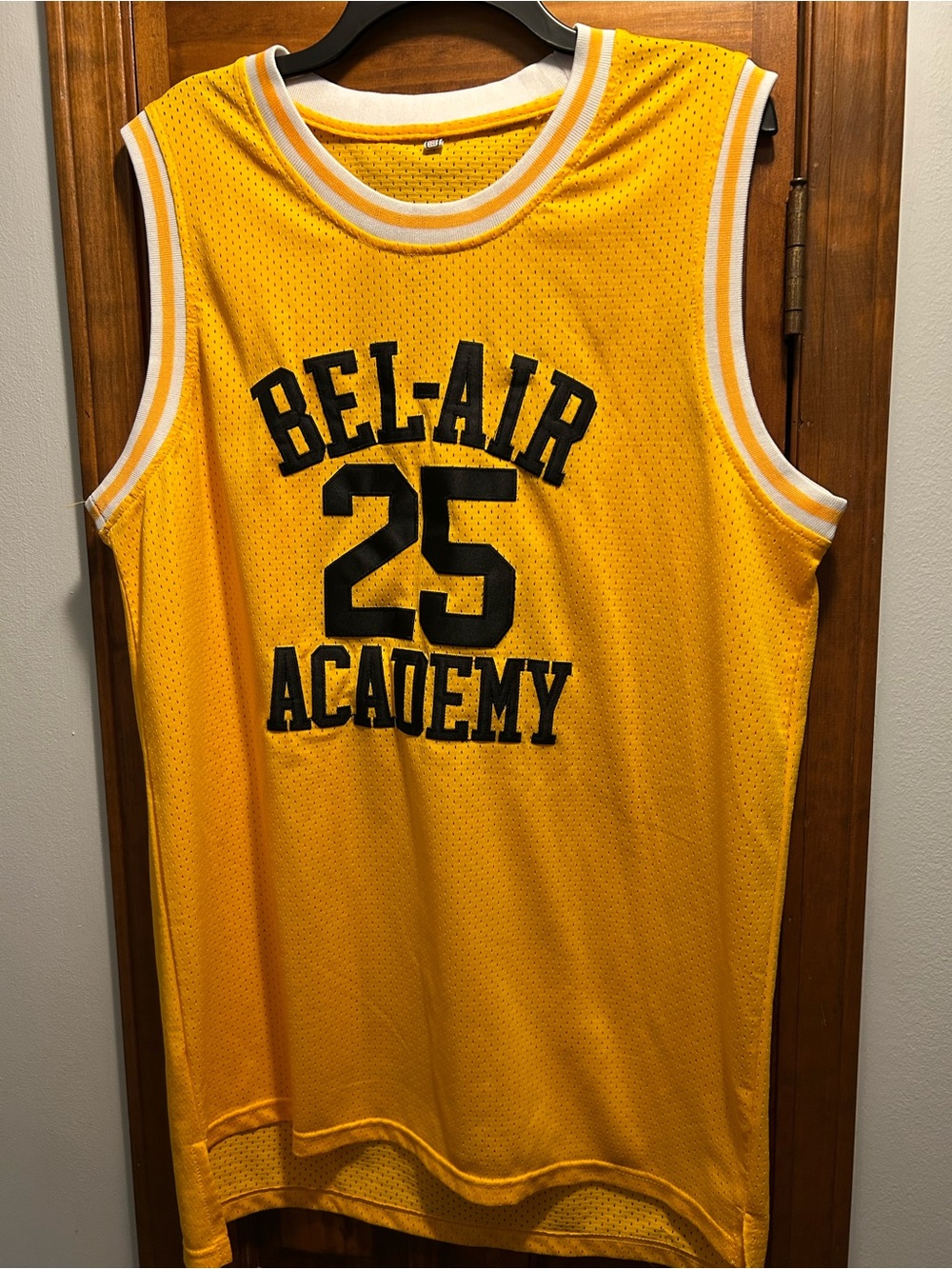 Carlton Banks Bel-Air Academy 25 Yellow Basketball Jersey